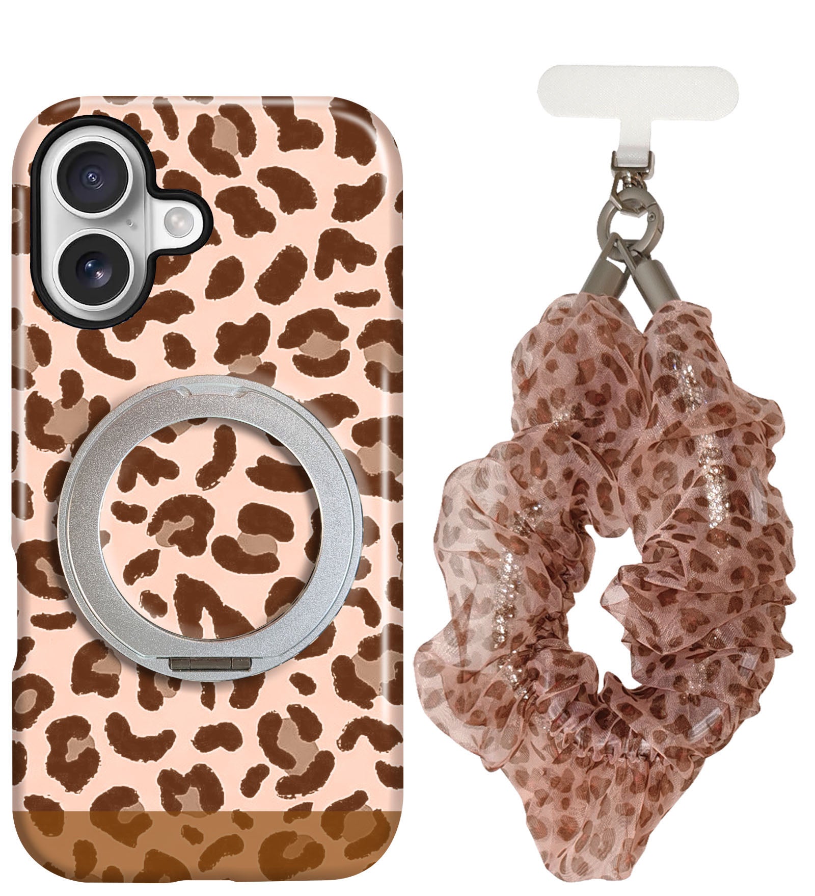 Stand Dual-Layer Cases with Phone Wrist Strap for iPhone 12 to 17 Series