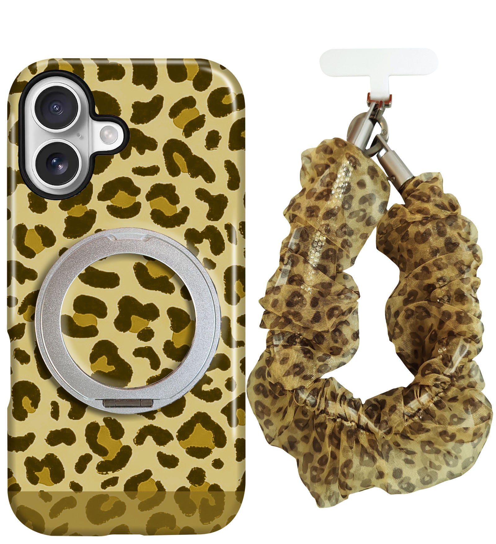 Stand Dual-Layer Cases with Phone Wrist Strap for iPhone 12 to 17 Series