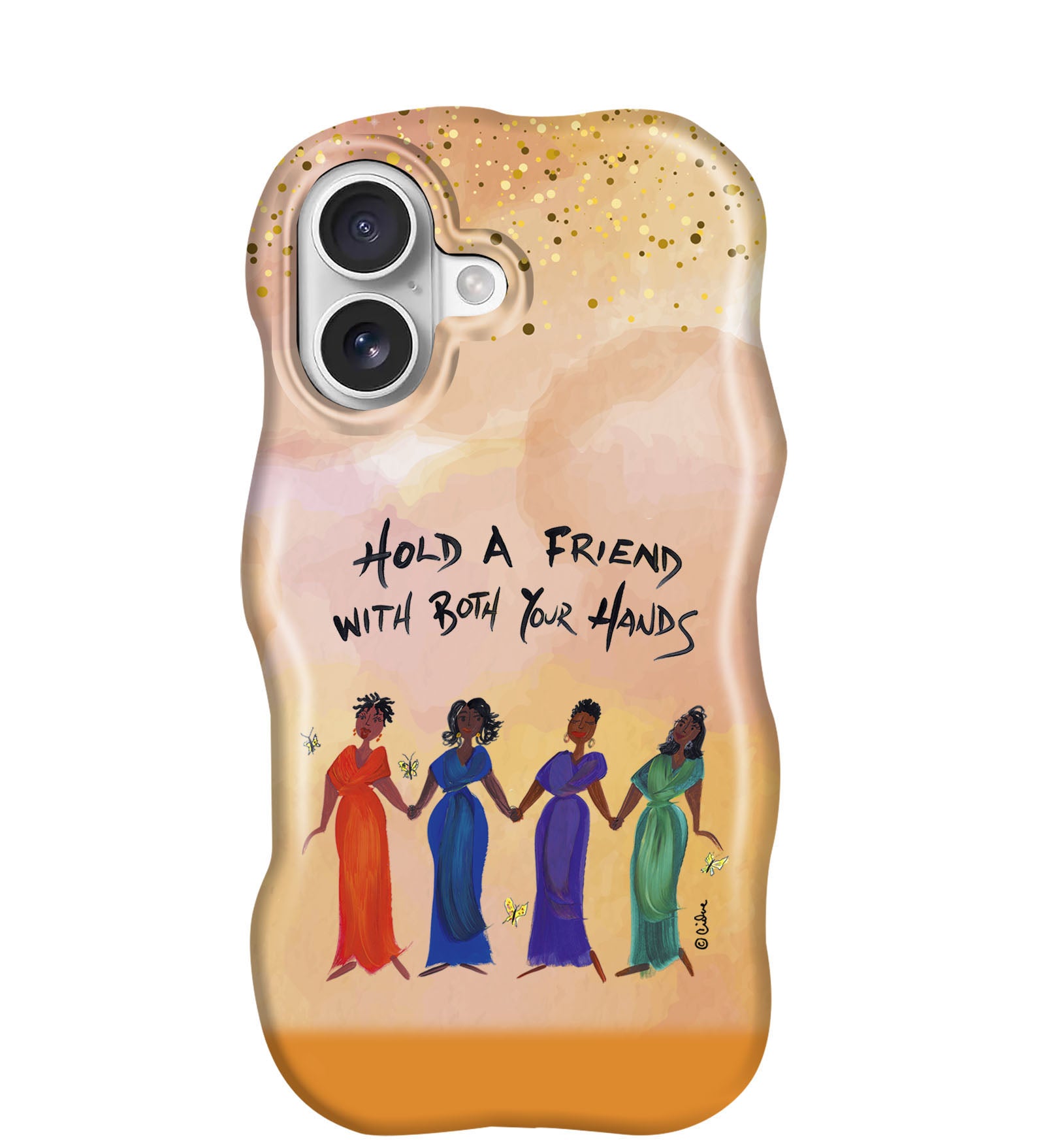 Wavy Dual-Layer Cases for iPhone 12 to 17 Series